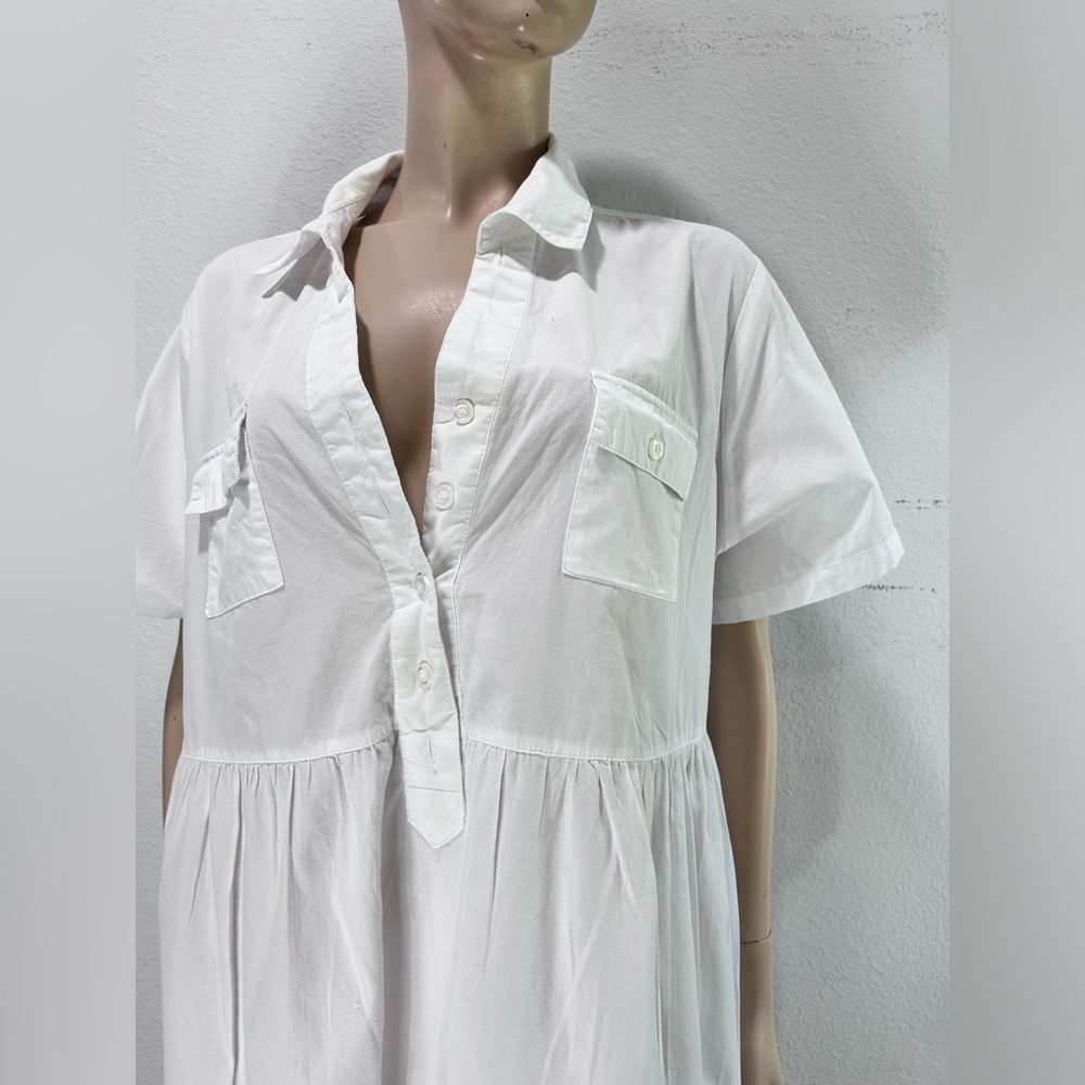 MAINSTREET BLUES white blouse short sleeve size:1X - Picture 5 of 13